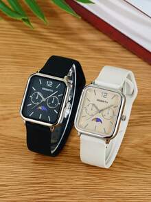 1pc Women's Quartz Watch With Silicone Strap, Casual College Style, Suitable For Daily Wear - one-size - View 10