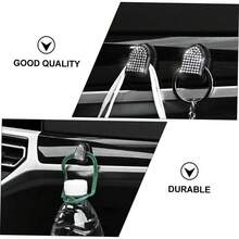 2 piezas Ganchos mini de strass para coche, ganchos para el salpicadero y asiento del coche, decoración interior de coche con strass brillante - A - Ver 4