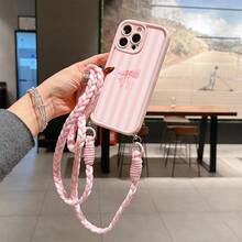 1件裝粉色條紋圖案防摔手機殼，TPU材質，適合作為節日禮物，相容 Apple XS/XS Max/XR/11/12/13/14/15/16 Pro/Pro Max/14/15/16 Plus/17，中性款 - 彩色 - 查看 5