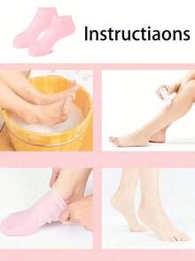 1 Set Hand & Foot Care Tools (Gloves + Socks) / 1 Pair Gloves, Softening And Exfoliating Hand & Foot Care Tools For Dry Cracked Skin, Soft Silicone Gel, Care Tools, Hand Care For Dry Cracked Heels And Softening Rough Skin - A - View 12