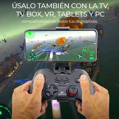 (Envío gratis) Control Celular Gamepad Videojuego Bluetooth Android Con Soporte