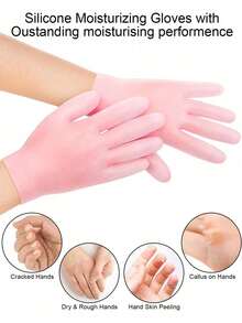 Silicone Moisturizing Foot And Hand Care Set, Prevents Heel Cracking And Removes Dead Skin, High Elasticity Design Locks In Moisture, Prevents Dryness All Day, Easy To Put On And Take Off, Soft And Comfortable Material - Multicolor - View 4