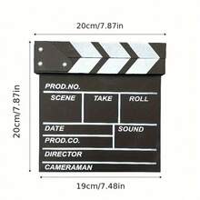 1pc Wooden Movie Clapperboard, Movie Clapperboard Accessory - Creative Desktop Decor, Photo Prop, Room Decoration, Home Decor, Holiday Decoration, Suitable For Indoor And Outdoor Use - A - View 3