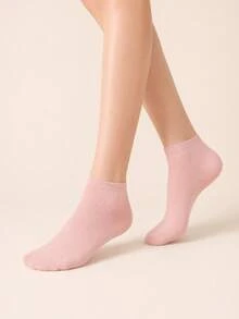 5/10/20 Pairs Pink Women's Short Socks, Summer Thin Casual Fashion Low-Cut Ankle Socks, Boat Socks - Pink - View 3
