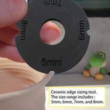 Ceramic Edge Trimming Tool - Manual Ceramic Edge Trimming Tool, Available In 5mm/6mm/7mm/8mm Sizes, Durable Plastic Construction With Ergonomic Grip, Suitable For Pottery, Glass, Ceramic Crafts - Compatible With Slabs, Tiles, Decorative Edge Making - Ideal For Beginners And Professionals (No Power Required) - Portable Ceramic Mold Edge Trimmer, Used For Precise Shaping And Polishing, Glass Shaping, Handmade Edge Tool, Professional Potters, Beginner Potters - Multicolor - View 10