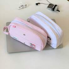 This Polka Dot Shell-Shaped Pencil Case Is Portable And Has A Large Capacity, With Internal Compartments For Organized Storage Of Stationery; It's Also An Ideal Gift For Friends And Family For Christmas, New Year And Other Holidays - Multicolor - View 7