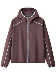 Jaket Rajut Berkerudung NBCT, Tersedia Berbagai Warna, Potongan Longgar, Serbaguna untuk Mendaki, Berkemah, dan Olahraga. - Coklat - View 3