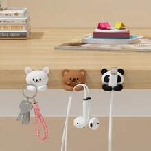 3/1 Cute Desktop Multi-Function Cable Organizer, Practical Hook Clip, Suitable For Mouse/Earphone Cables, Data Cables, No-Drill Storage Tool, Used For Desktop And Drawer Storage, Cable Management, Efficient Workspace Arrangement, Back To School, Room Decor, Bedroom Decor, Christmas, Autumn Home Decor, Home Decor, Christmas Stocking Gift, Autumn - Multicolor - View 3