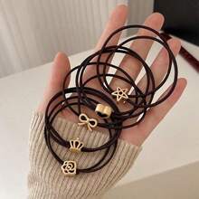 10pcs Vintage Gold Label High Elasticity Heart & Star Shaped Hair Clips, Suitable For Girls Commuting, Hair Accessories - Multicolor - View 8
