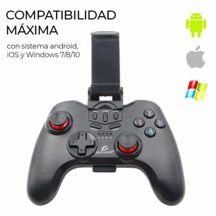 (Free Shipping) Bluetooth Android Mobile Gamepad Video Game Controller With Stand - Black - View 5