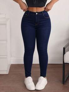 Women Jeans - 深藍 - 查看 2