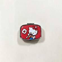 1 buah Kotak Penyimpanan Logam Sanrio Hello Kitty, Kotak Obat Sekat, Kotak Perhiasan Mini Kartun Lucu, Wadah Penyimpanan Kawaii - Satu ukuran cocok untuk semua. - View 13
