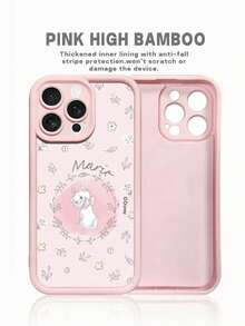 Miniso 1pc New Creative Cartoon Character Phone Case, Compatible With Disney Authorized Mickey, Minnie, Donald Duck, Strawberry Bear, Dumbo, Tigger, Pluto, Daisy, Stitch, Compatible With Apple IPhone 17 Pro Max/Air, 16, 11/12/13/14 Plus, XR, 7/8 Plus, 15 Pro Max, Thick Anti-Drop Protection - Pink - View 1