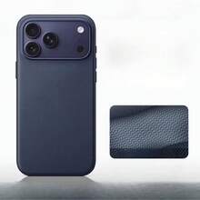 Luxury Tech Woven Magnetic Case Compatible With Iphone 17 ProMax 16Pro 15 Plus 14 13 12 11 Anti Slip Shockproof Wireless Charging Cover - Blue - View 3