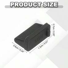10PCS USB-A Silicone Dust Plug, Dustproof USB Port Protector Caps Size 13*7*6mm, Anti-Dust Cover For Laptop, Notebook & PC USB Charging Ports - View 2