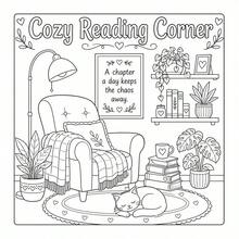 A Comfortable And Cozy Coloring Book With 24 Pages Of Peaceful Doodle Patterns, Helps Relax The Mind, Suitable As A Gift For Women, Applicable For Back To School, Halloween Gifts, Mindfulness Meditation And Other Occasions. - Cozy Coloring Book - View 7