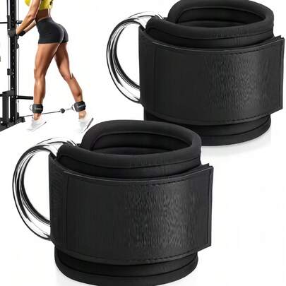 1pc (2pcs/Pair) Cable Machine Ankle Strap, Adjustable Cable Machine Ankle Strap, Comfortable Thickened Gym Workout Ankle Strap (For Glutes, Leg Kicks), Glute Weighted Ankle Strap, Cable Machine Leg Strap