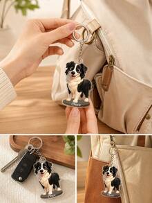 Personalized Custom Keychain, Custom Photo & Pet Name Keyring. Unique Portable Bag Charm, Ideal Sentimental Souvenir Gift For Anyone Who Loves Pets. - Multicolor - View 9