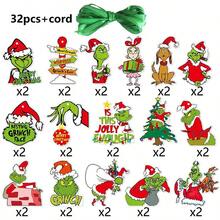 The Grinch 32/25/20/15件組聖誕主題派對吊飾，聖誕樹裝飾品，聖誕樹裝飾 - 多色 - 查看 5