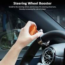 TRTY 1pc Carbon Fiber Texture Steering Wheel Spinner Knob, Universal Car Steering Wheel Auxiliary Control Handle, Labor-Saving Rotary Knob Car Interior Modification Accessory - Power Steering Booster - View 11