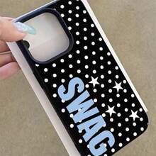 波點 SWAG 手機殼，相容於 17、17 Pro、17 Pro Max、16 Pro、16 Pro Max、14、15、16、13、14、15、12、11 Pro Max、Plus，亮面、耐用、防刮、時尚，完美禮物 - 彩色 - 查看 4
