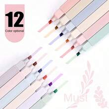 12 Colors Macaron Highlighter Set, Quick Dry Eye-Friendly No Bleed Markers, Large Capacity Chisel Tip Pastel Pens For School Journaling, Back To School Stationery Gift, Ages 14+ - Multi-color (bagged) - View 8