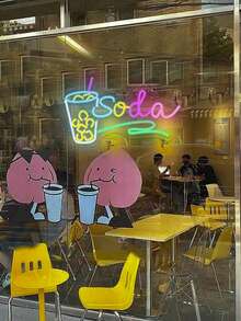 1PC Bubble Tea Neon Sign With USB Cable, Clear Acrylic LED Neon Light, Cute Colorful Milk Tea Cup With Straw, Tapioca Pearl Details And Glowing Letters For Boba Cafe, Dessert Shop, Restaurant, Home Bar, Dorm And Celebration Decor - Multi-color light - View 5