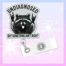 1pc Fun Nurse Badge Scroll, Cute Raccoon Care ID Clip, Suitable For Nurses, Doctors, Teachers, Volunteers Nurse Accessories For Work - A - View 6