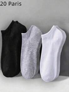 1/5/10/15/20 Pairs Women's Cotton Boat Socks, Invisible Low-Cut Short Socks For Girls, Mesh Breathable Holes, Moisture-Wicking Soft All-Season Commute & Sports Socks, Black/White/Grey Random Colors - Multicolor - View 16
