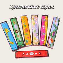 20pcs Harmonica, Lightweight Double Row 16-Hole Harmonica, Christmas Party Gift, Beginner Musical Instrument Toy, Random Color And Style Per Piece (Christmas/Halloween Style) - Multicolor - View 11
