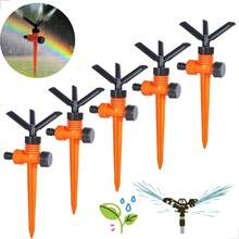 Kit 5 Aspersor Irrigador Giratório Automático Jardim Horta - A - Visão 1