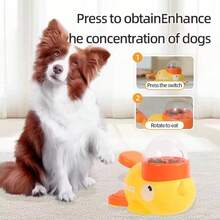 Interactive Duck-Shaped Pet Feeding Toy, Durable Plastic Puzzle Feeder, Orange Beak And Feet Design, Battery-Free, Suitable For Small To Large Pets, Fun Food Dispensing Game, Sturdy Pet Toy, Pet Feeding Station, Fun Pet Design, Easy-Grip Handle - Multicolor - View 6