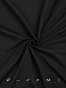 1pc Asymmetrical Strap Solid Color Stretchy Comfortable Short Summer Camisole/Tank Top Black - Black - View 10