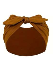 1pc Bohemian Style Bow Headband, A Perfect Blend Of Romantic Exotic Charm And Practicality, An Essential Fashion Accessory For Every Woman's Wardrobe. Its Most Eye-Catching Feature Is The Exquisite Bow Design, Which Not Only Adds Elegance And Sweetness To The Overall Look, But Also Effortlessly Conveys A Rich Artistic Atmosphere, Instantly Elevating Ordinary Daily Outfits - Multicolor - View 11