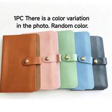 1pc 2026 New PU Money Saving Book, A6 Large Capacity Cash Storage Album Holds 100 Bills, Organizer For Banknotes, Photos, Stamps & Cards, Includes 50 Sleeves, Ideal Holiday Gift,Random Color And Style - Multicolor - View 12
