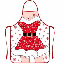 Unisex Christmas Apron 60 X 80 Cm, Featuring Santa Claus, Reindeer, Snowflake And Christmas Tree Patterns, Adding A Festive Atmosphere To Your Home, Christmas Party, Gathering And Kitchen - Multicolor - View 15