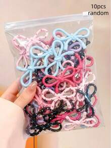 10/20pcs Colorful Polka Dot Bow Hair Clips, Durable And Hair-Friendly, Cute Hair Accessories For Women, Suitable For Daily, Date, Vacation, School Wear - Multicolor - View 8