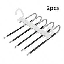1/2/3pcs Upgraded 5/9-Tier Pants Rack, Space-Saving Non-Slip Multi-Function Hanger Rack, S-Shaped Wardrobe Storage Rack With Hooks, Suitable For Leggings, Trousers And Clothing Stores. Easter Gift, Mother's Day Gift - Green multifunctional trouser hanger - View 14