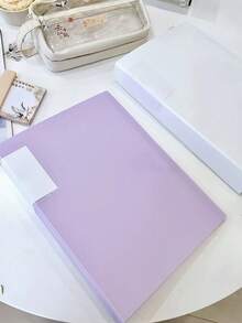 Back To School Essential A4 Transparent Pocket Folder 30-Page Document Holder Student Exam Paper Storage Bag Music Sheet Songbook Collection Album Certificate Holder Office File Binder Loose-Leaf Folder - Single Piece - View 8