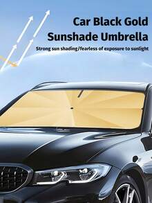 Car Folding Heat Insulation Sunshade Umbrella For Front Windshield, Summer Car Sun Protection Accessory, Umbrella Design, Provides Instant Heat Insulation Protection, Easy To Store, Quick Installation - B - View 4