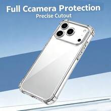 2pcs Reinforced 4-Corner Anti-Drop Transparent Phone Case, Compatible With IPhone 18 Pro Max/17/16/Pro/Pro Max/Plus/Air/E, Non-Yellowing - Clear - View 8