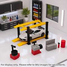 1:64 比例汽車模型車庫維修套裝，迷你升降維修站，逼真工具台，油桶，滅火器，輪胎機，合金車場景裝飾，車庫改裝店展示道具 - 汽車套件 - 查看 8
