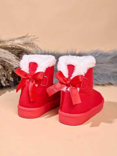 Baby Fashion New Snow Boots With Bow Decoration
