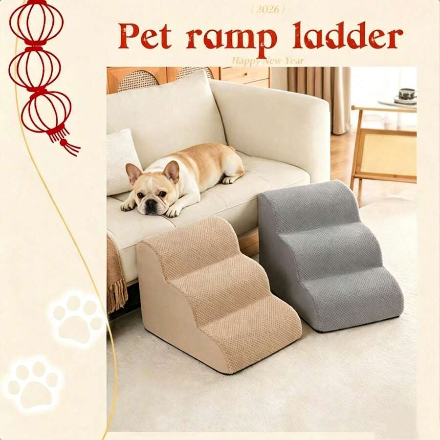 3/4/5 Layer Pet Stairs Ramp, Suitable For Bed And Sofa, Non-Slip And Wear-Resistant, Detachable And Washable, Suitable For Injured, Joint Pain Elderly Dogs And Cats, Hot-Selling Style - Multicolor - View 1