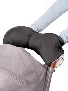 Autumn/Winter Baby Stroller Warm Gloves, Protective Cold-Proof Thermal Lined Thickened Handle Covers - Multicolor - View 2