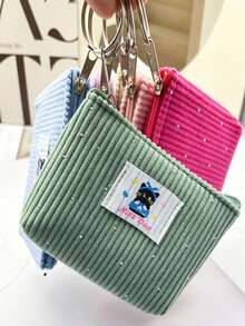 XD 12pcs/6pcs/3pcs/1pc Fashionable Puppy/Kitten Mini Kids Coin Purse With Keychain - Casual Fashion, Can Hold Keys, Data Cables, Coins And Rings - Easy To Clean, Washable - Multiple Colors Available. Perfect Gift For Kids - Multicolor - View 5
