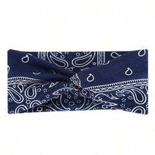 1-4pcs Paisley Print Knotted Wide Headband, Bohemian Style, For Casual Daily, Fitness, Shopping, And Beach Vacations. - Multicolor - View 11