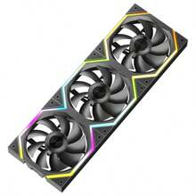 Jungle Leopard Interstallar-V2 120mm ARGB PC 静音 ケースファン 3個 黑 RGB 12cm CPU パソコン ファン Fan デイジーチェーンファン＆簡単なケーブル管理 4Pin PWM インテリジェント温度制御 5V 3Pin ARGB 1850RPM 風量71CFM 高性能静音HDB軸受 ブラック 正向排気 - チェックする 1