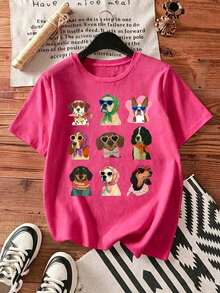 Women T-Shirts - Bright Pink - View 1