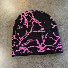 1pc New Autumn/Winter Funny Lightning Knit Beanie Hat, Unisex Street Fashion Style, Warm Cold Weather Cap For Daily Outfit - Lightning - View 2